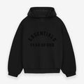 SS24 Essentials Nylon Fleece Hoodie - Jet Black