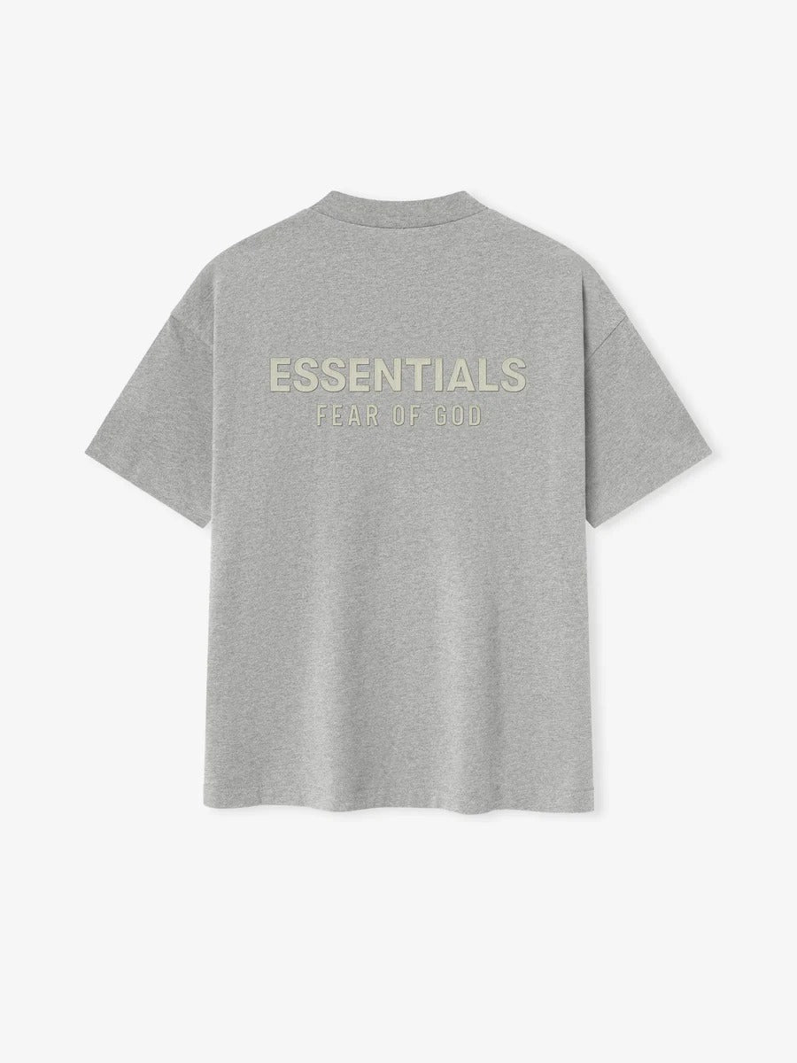 SP25 Essentials S-Shirt (Metallic Logo) - Concrete Heather