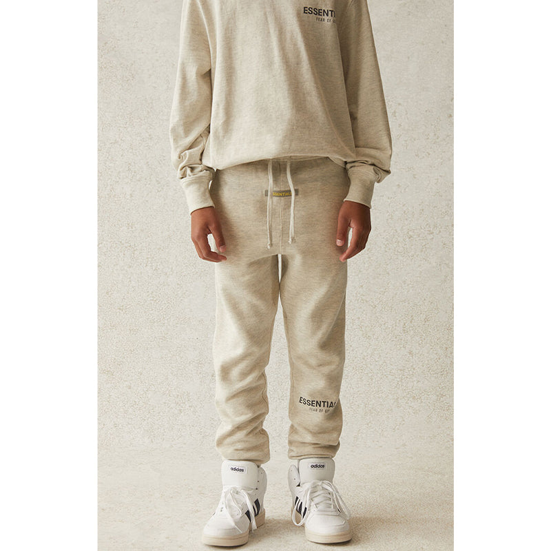 SS21 KIDS Essentials Sweatpants - Light Oatmeal